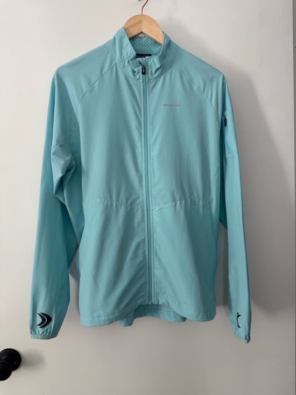 Patagonia Traverse Aqua Full Zip Lightweight Jacket Running Hiking Activewear